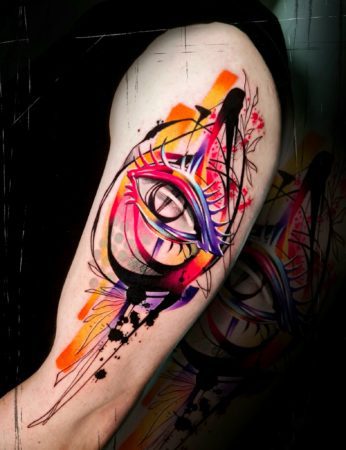 tattoo ojo abstracto