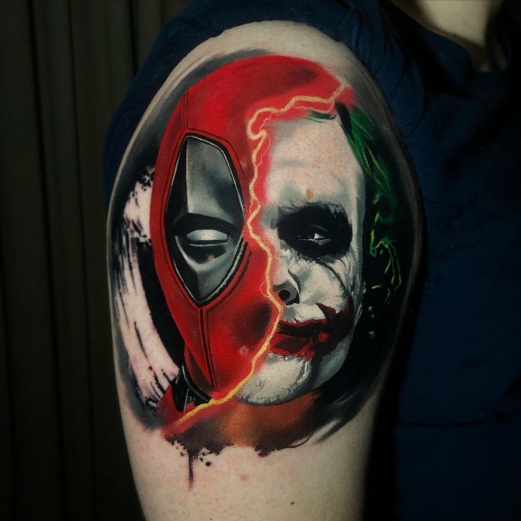 tattoo deadpool y joker