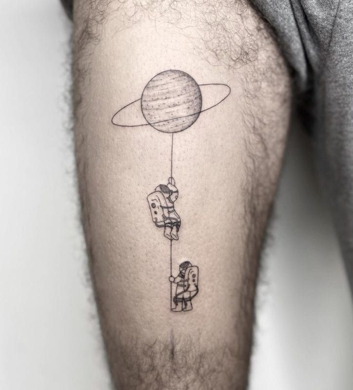 Tattoo astronautas planeta