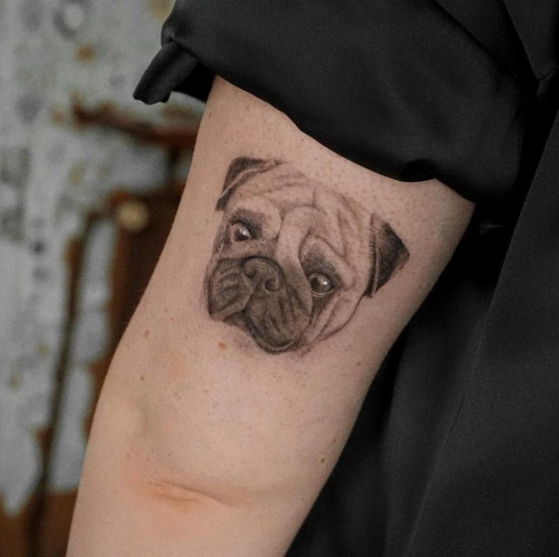 Tattoo micro realismo perro