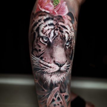 tattoo tigre realista 
