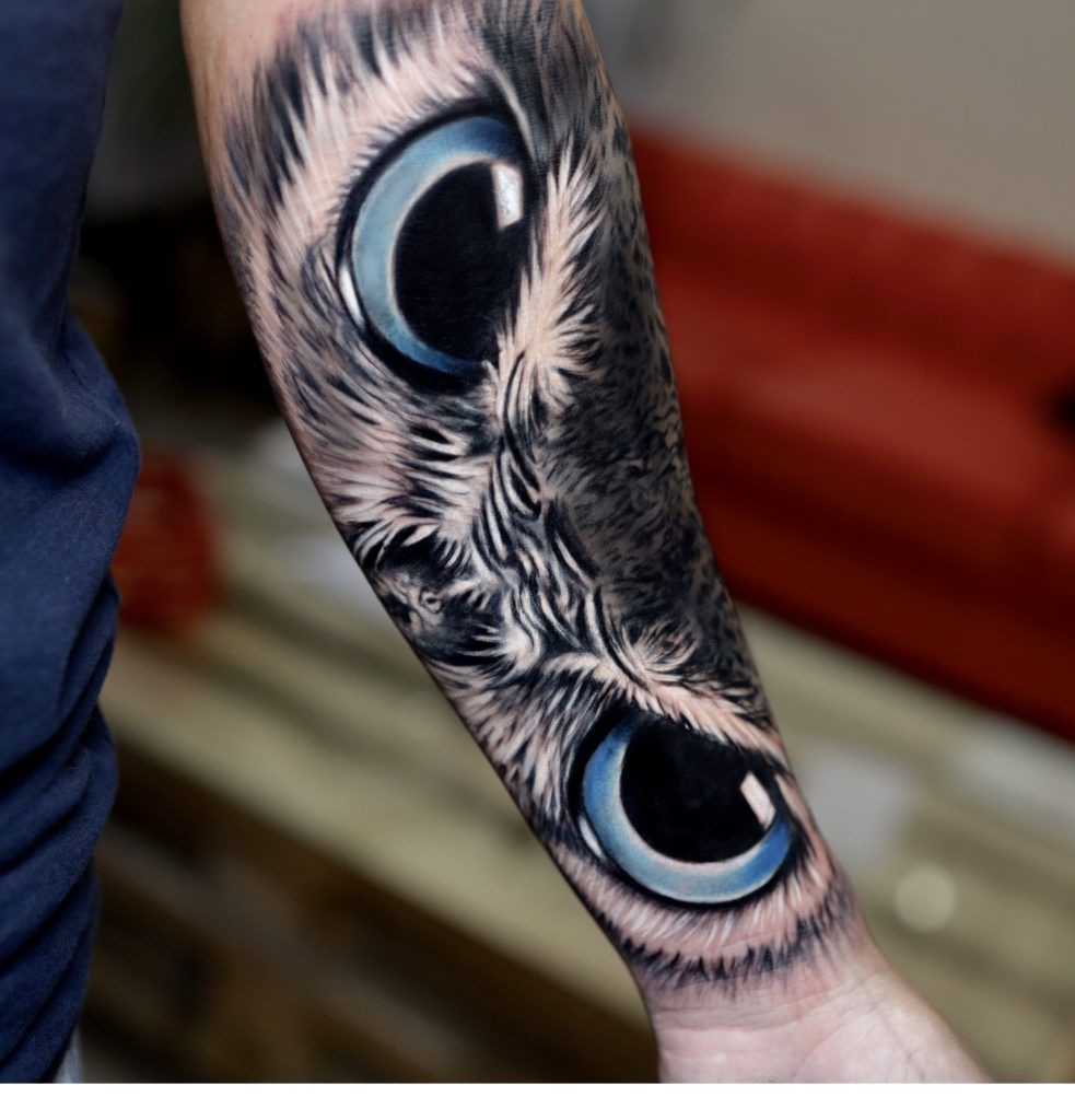 Tattoo ojos búho