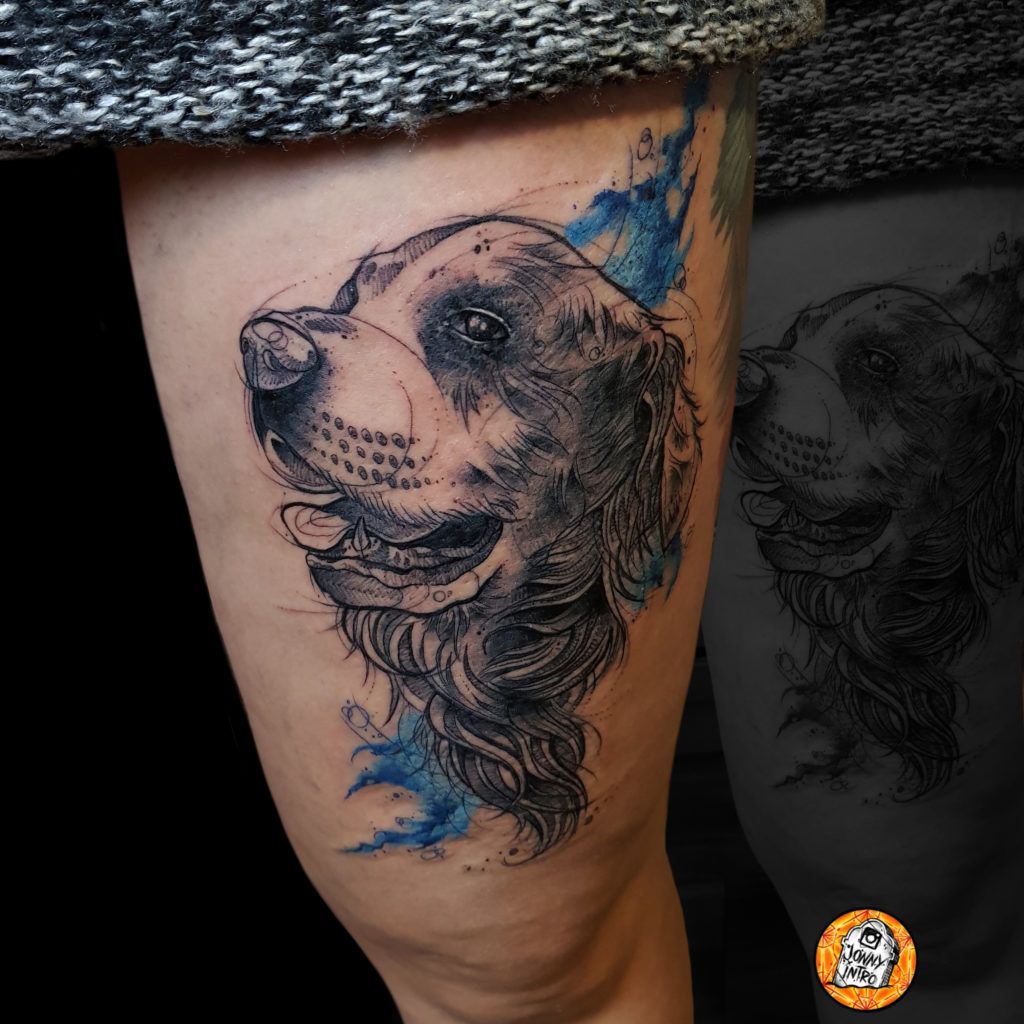 tattoo retrato perro