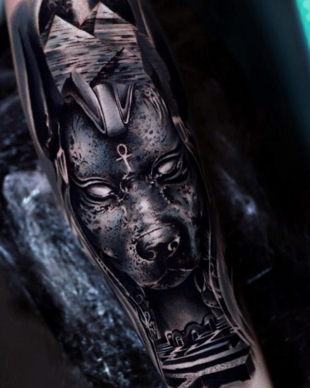 Tattoo anubis contemporary vision