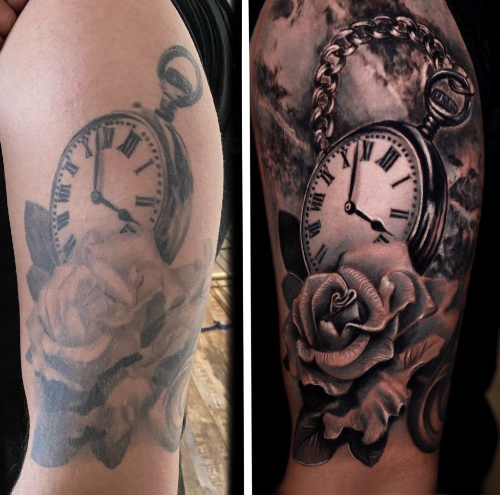 tattoo cover reloj