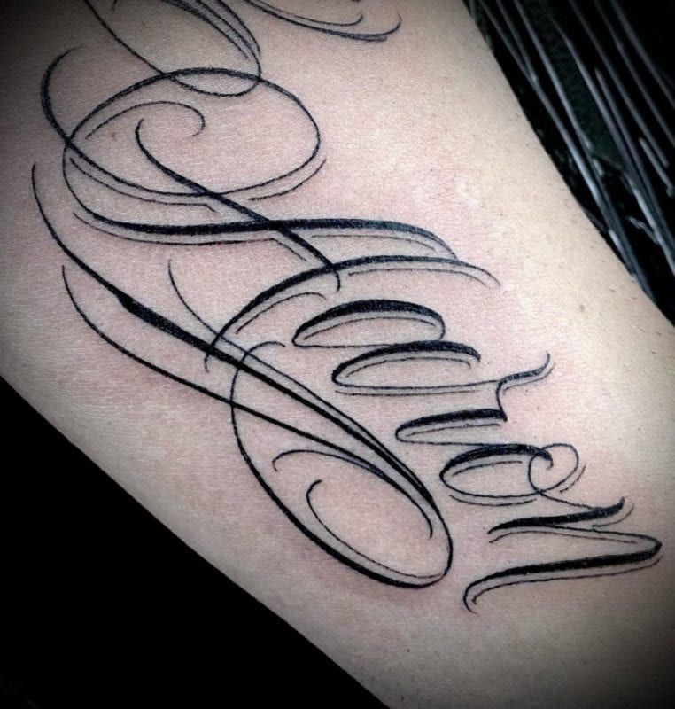 Tattoo Lettering Aaron