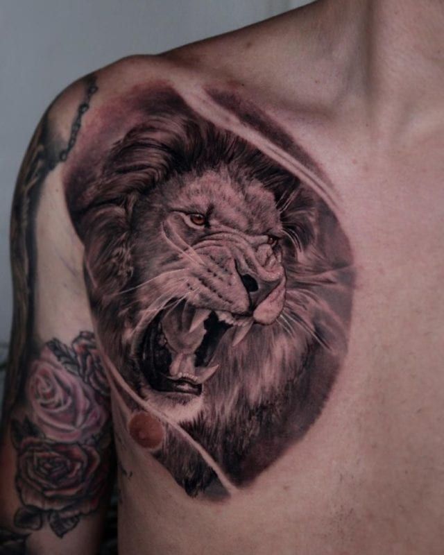 Tattoo realismo leon