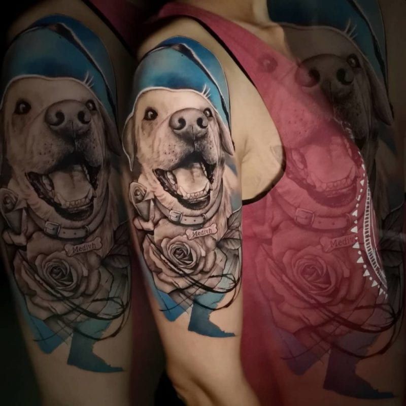 Tattoo Perro realismo