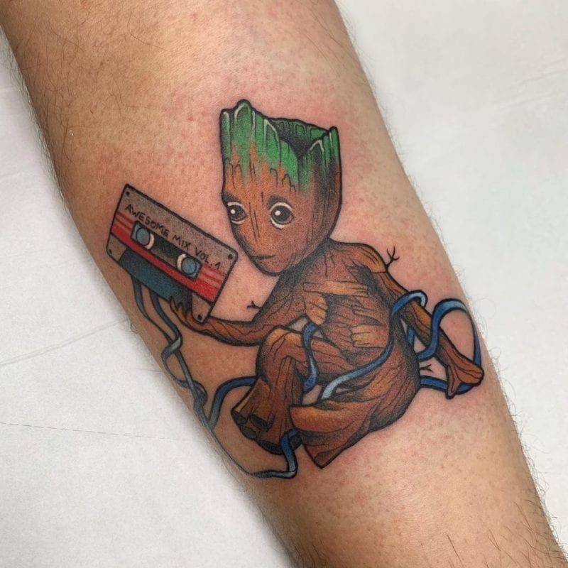 Tattoo Groot kawaii