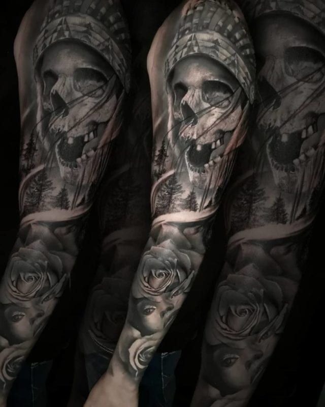 Tattoo realismo calavera