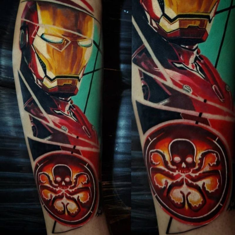 Tattoo Iron Man realismo