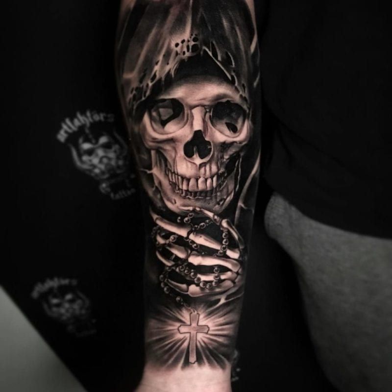 Tattoo calavera realista